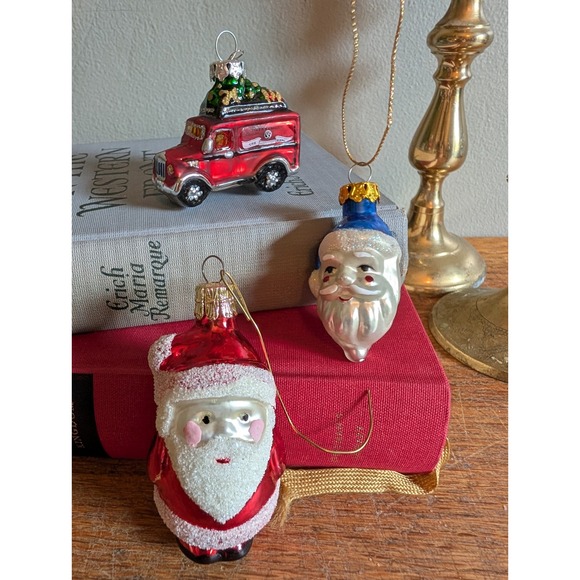 Annalee Other - Vintage Mercury Glass Christmas Ornaments Dept 56 Village Express Truck Santa